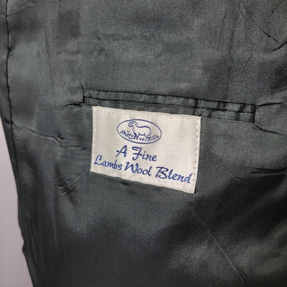 Cricketeer Men's Tweed Sport Coat Two Button Gray Lambs Wool Herringbone 50R‎ - Picture 15 of 16